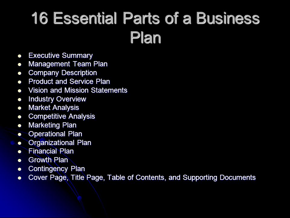 The 9 Essential Parts of a Solid Business Plan